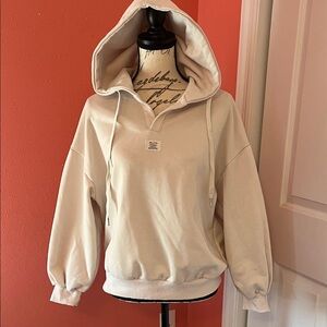 Dazy Cream Hooded Sweatshirt